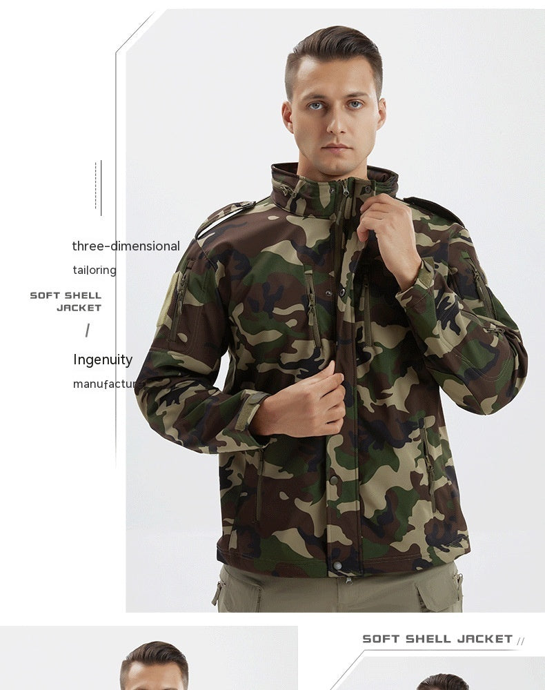 Men's Fleece Camouflage Waterproof Jacket