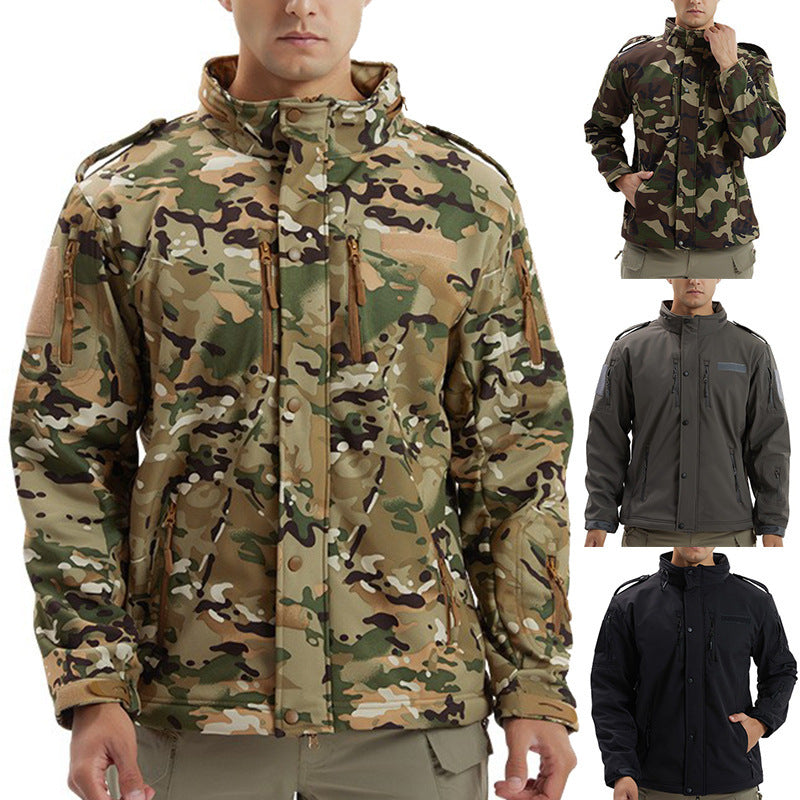 Men's Fleece Camouflage Waterproof Jacket