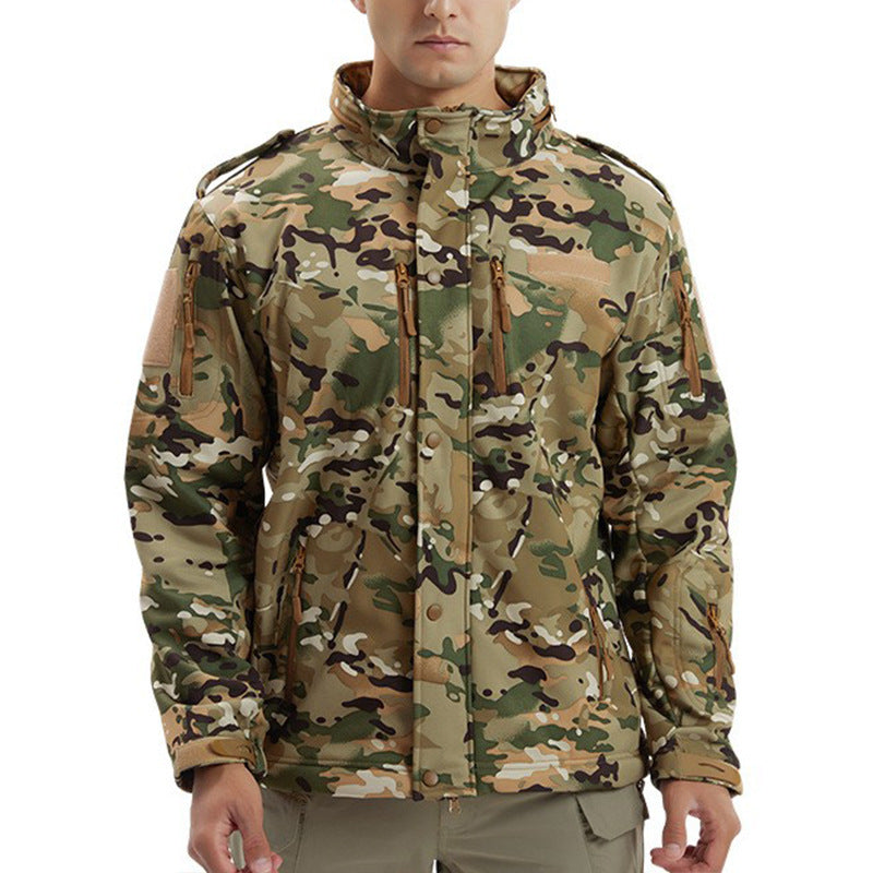 Men's Fleece Camouflage Waterproof Jacket
