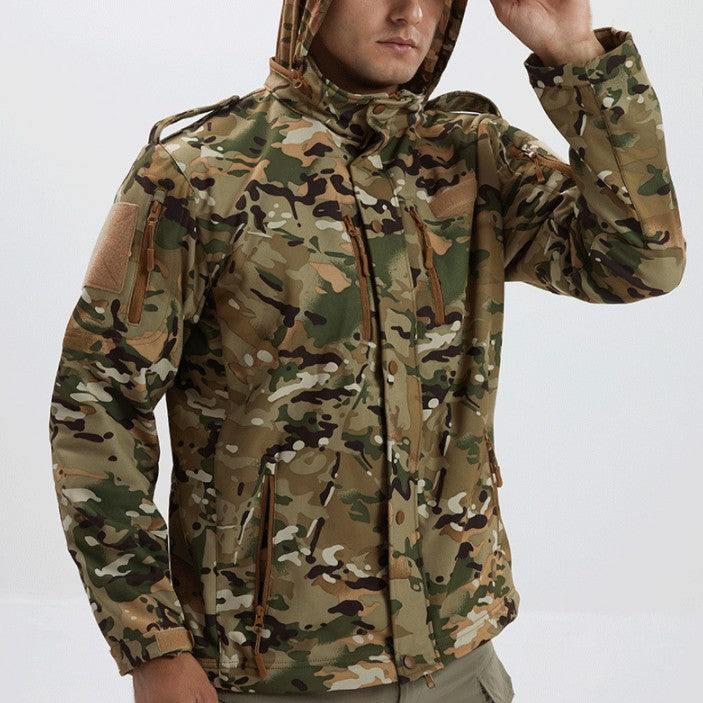 Men's Fleece Camouflage Waterproof Jacket