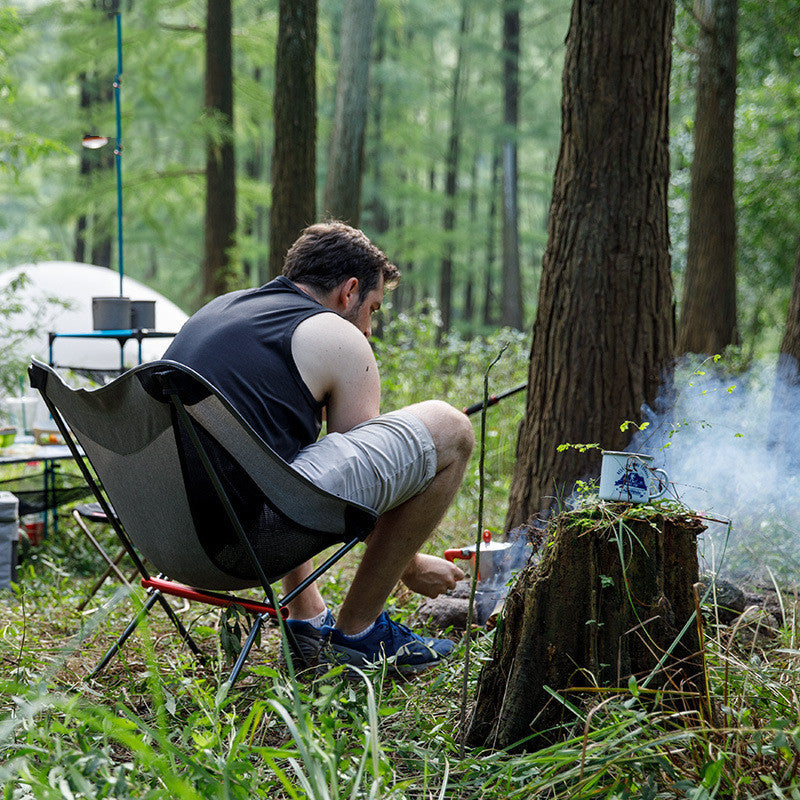 Backrest Small Stool Camping Moon Chair